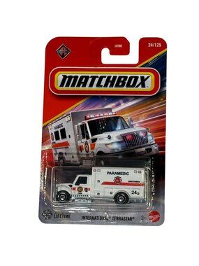 2024 Matchbox International TerraStar Paramedic Ambulance White MBX 24/125